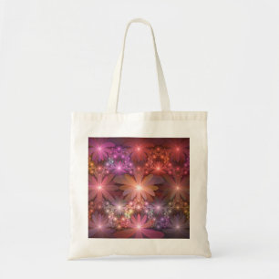 Bolsa Tote Cama De Flores Arte Fractal Abstrato brilhante Col