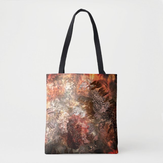 Bolsa Tote Camadas de Cristais com Tinta Rústica (Frente)