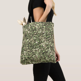 Bolsa Tote Camadas de mosaico e faíscas de sépia esverdeada g