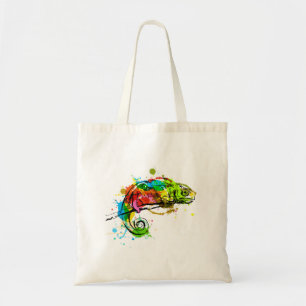 Bolsa Tote Camaleão colorido do esboço da mão