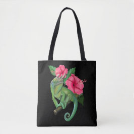 Bolsa Tote Camaleão de Jackson com Hibiscus