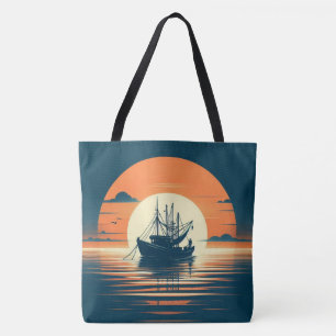 Bolsa Tote Camarão/camarão náutico/pesca