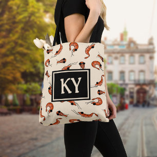 Bolsa Tote Camarão divertido por toda a mala de impressão t