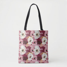 Bolsa Tote Camellias Abstrato de Aquarela Deliciosas