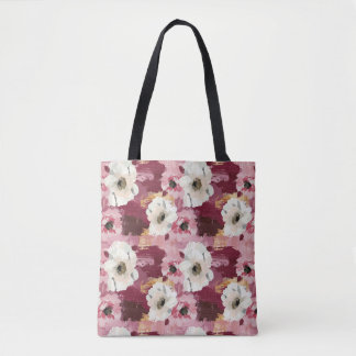 Bolsa Tote Camellias Abstrato de Aquarela Deliciosas