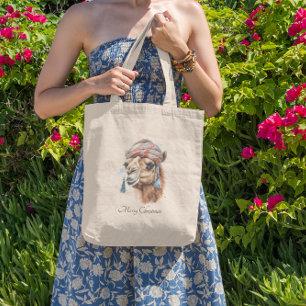 Bolsa Tote Camelo de Natal, personalizável