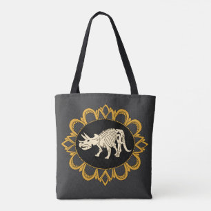 Bolsa Tote Cameo do fóssil do Triceratops