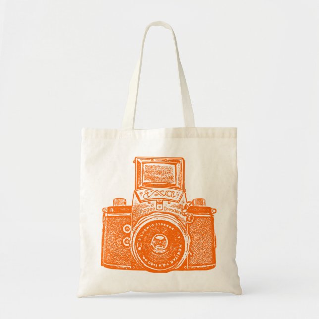 Bolsa Tote Câmera da Alemanha Oriental - Laranja (Frente)