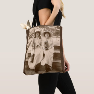 Bolsa Tote câmera de cerca de 1910 garotas impressão