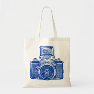 Bolsa Tote Câmera oriental - azul escuro