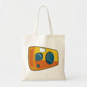 Bolsa Tote Câmera Retro Amarela de Ponto e Disparo de Filme