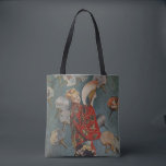 Bolsa Tote Camille Monet em fantasia japonesa por Claude Mone<br><div class="desc">La Japonaise, Camille in Japonês Costume (1876), de Claude Monet, é uma pintura de arte impressionista vintage que apresenta a esposa do artista, Camille Monet, vestindo uma peruca loira e vestida em um quimono japonês tradicional e segurando um fã. Sobre o artista: Claude Monet (1840-1926) foi o fundador do movimento...</div>