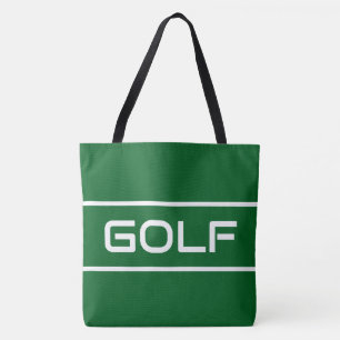 Bolsa Tote CAMINHADA Listras de texto branco desportivo e ele