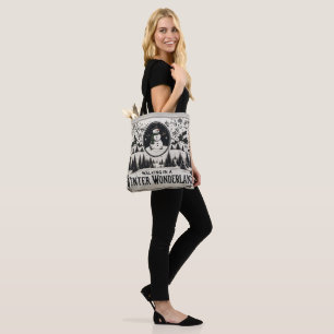 Bolsa Tote Caminhando em uma Wonderland de inverno Snowman