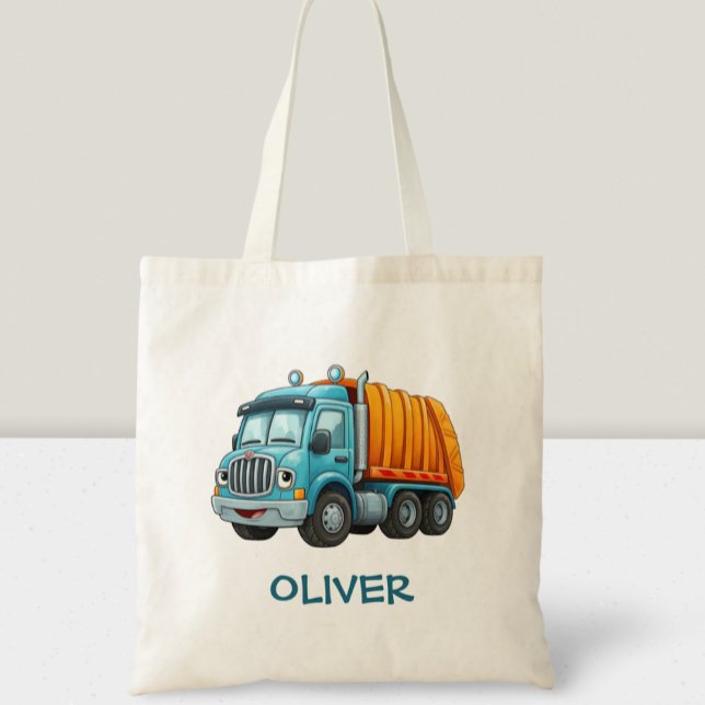 Bolsa Tote Caminhão Basculante Azul Engraçado (Criador carregado)