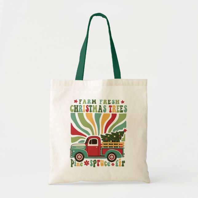 Bolsa Tote Caminhão de Árvores Frescas da Fazenda de Natal Bo (Frente)