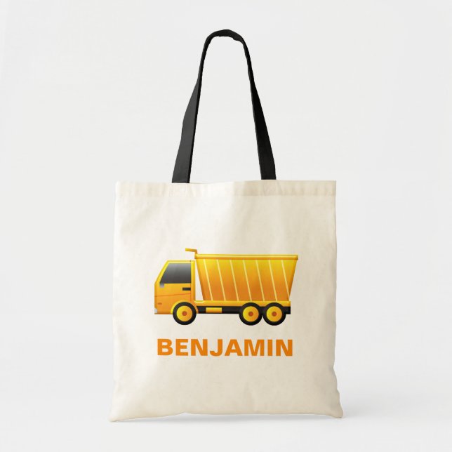 Bolsa Tote Caminhão de Construção para Crianças (Frente)
