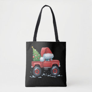 Bolsa Tote Caminhão de Natal Árvore Natal Natal Divertido Fér