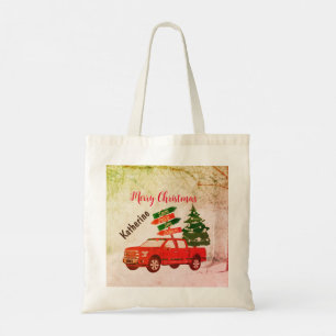 Bolsa Tote Caminhão Vermelho Correspondendo Vintage Russo Fel