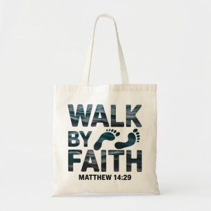 Bolsa Tote Caminhar Pela Fé Cristã Oceano 
