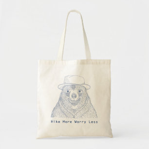 Bolsa Tote Caminhe Mais Preocupada menos / Urso Sorridente