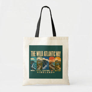 Bolsa Tote Caminho Atlântico Selvagem Ilustração de Pontos Tu