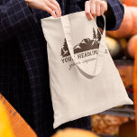 Bolsa Tote Caminho, Campanha, Exterior de Slogan Personalizad<br><div class="desc">Crie um souvenir personalizado ou um presente personalizado quando você personalizar este bolsa com seu próprio texto. Ele tem um ponto para manchete personalizado em letras negrito, e abaixo de um subtítulo em caracteres de script. O texto marrom combina com o gráfico em marrom representando um recorte rochoso com algumas...</div>