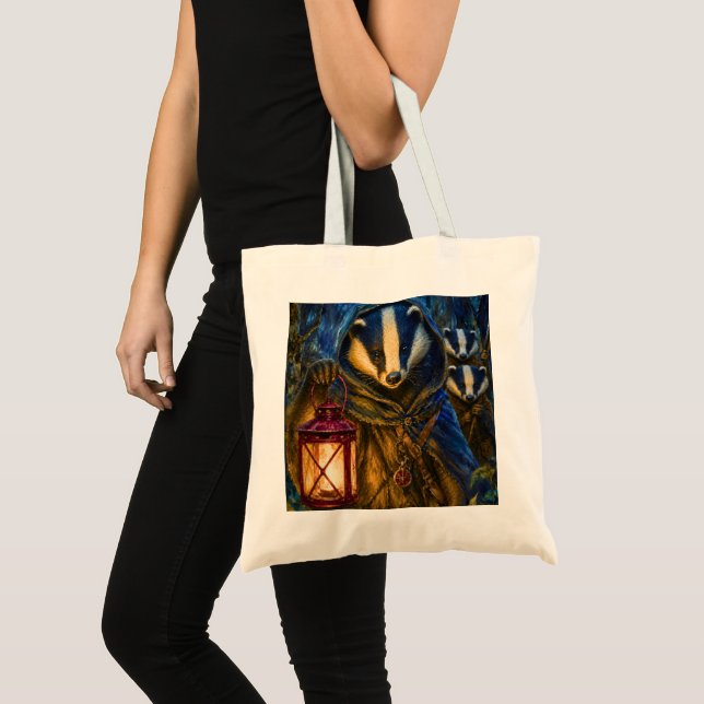 Bolsa Tote Caminho da Floresta Antiga, Texugo (Frente (produto))