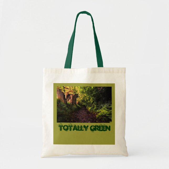 Bolsa Tote Caminho no Saco Totalmente Verde (Frente)