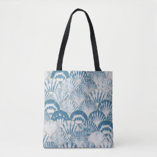 Bolsa Tote Caminho sem costura de ondas japanesas com casca d