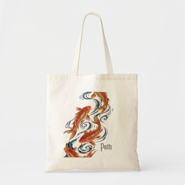 Bolsa Tote Caminho – Símbolo Atemporal do Koi de Crescimento  (Frente)