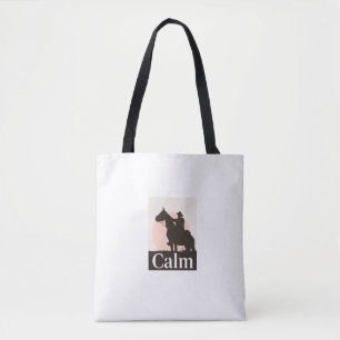 Bolsa Tote Camisa Calm Horse Self Care Quote - Minimalista Sl