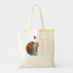 Bolsa Tote Camisa Cavalier King Charles Spaniel, mãe de cacho