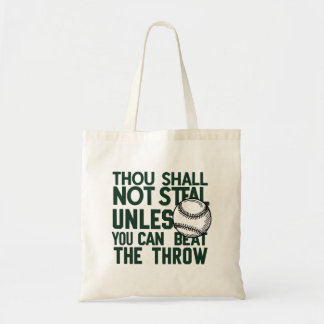 Bolsa Tote Camisa de humor com beisebol para roubar