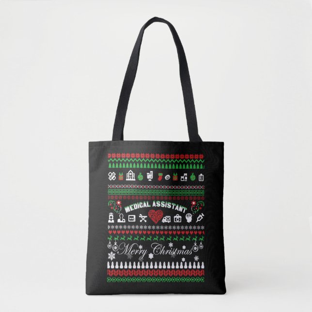 Bolsa Tote Camisa de Natal do Assistente Médico (Frente)