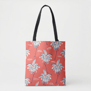 Bolsa Tote Camisa de praia havaiana, padrão de palma de rabis