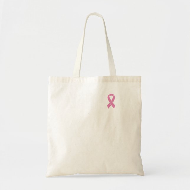Bolsa Tote Camisa de Suor de Fita de Cancer de Luta do Cancer (Frente)