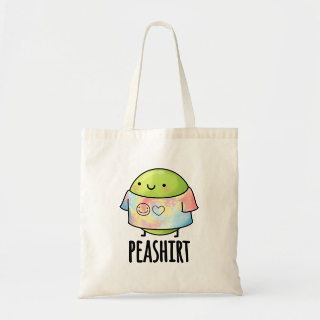 Bolsa Tote Camisa Engraçada Veggie Pea TShirt Pun (Frente)