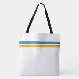Bolsa Tote Camisa laranja brilhante divertida com listras de 
