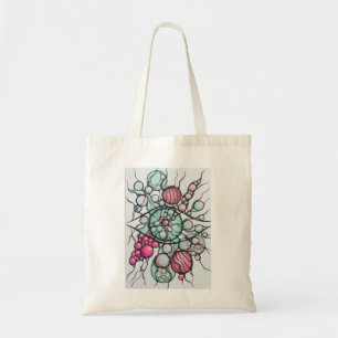 Bolsa Tote Camisa Manga Longa de Arte Neurográfica Flor Abstr