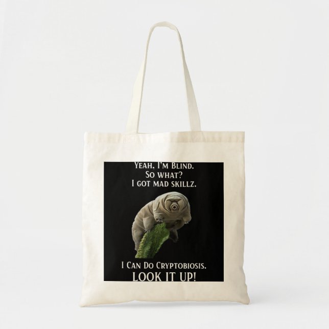 Bolsa Tote Camisa-Presente para Biologia do Urso-Água Tardigr (Frente)