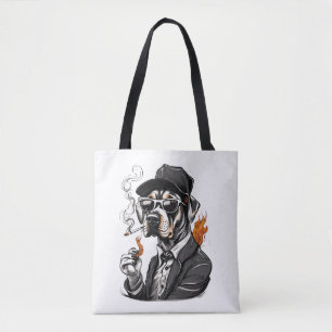 Bolsa Tote Camisa-T Essencial Para Fumar Cão