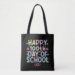 Bolsa Tote Camisa Tie Dye Feliz 100º Dia De Aula Professor Al