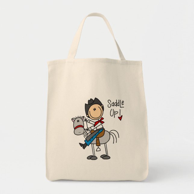 Bolsa Tote Camisas e Presentes de Cowboy Saddle Up (Frente)