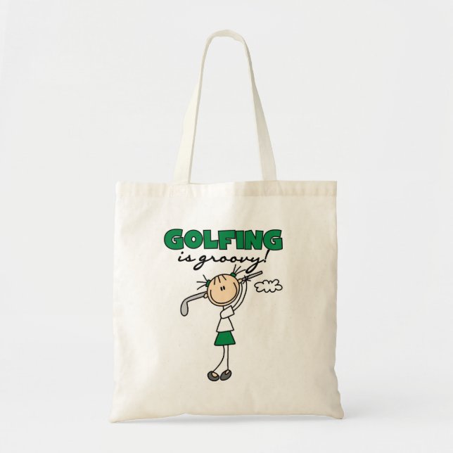Bolsa Tote Camisas e Presentes Golfing é Groovy (Frente)