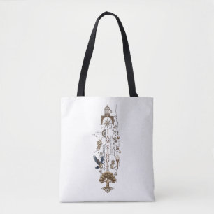 Bolsa Tote Camiseta Artística com Simbolismo Zen Minimalista)