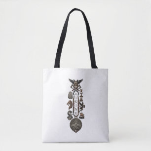 Bolsa Tote Camiseta Artística com Simbolismo Zen Minimalista)