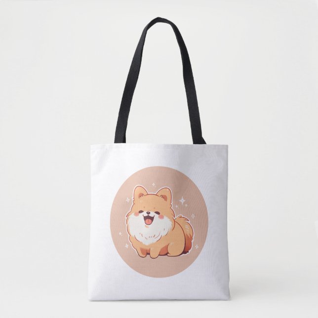 Bolsa Tote Camiseta Clássica Chow Adorável (1) (Frente)
