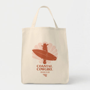 Bolsa Tote Camiseta Coastal Cowgirl Beach Club Retro Surf Gir