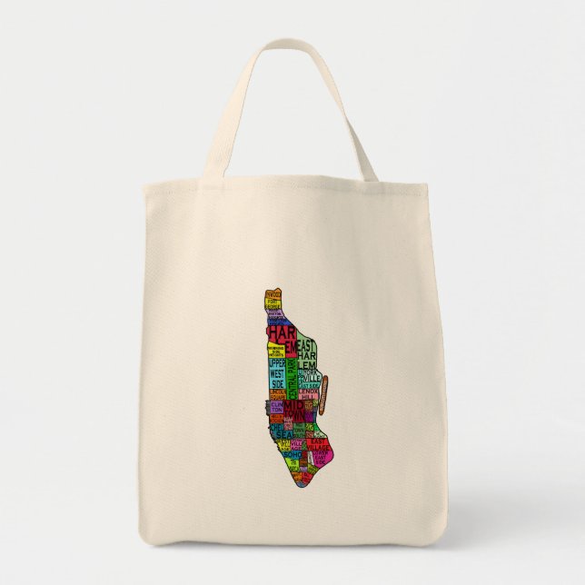 Bolsa Tote Camiseta codificado cor de Manhattan NYC, Hoodies (Frente)